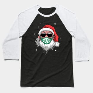 Santa Face Mask Baseball T-Shirt